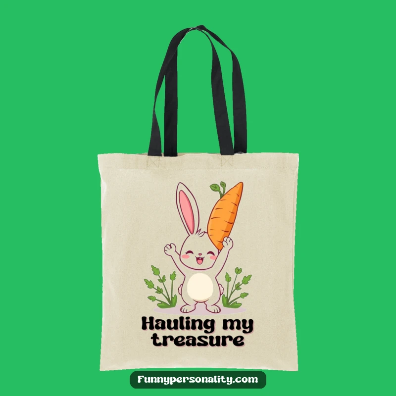 Funny Rabbit Carrot Tote Bag - Happy Harvest Bag for Everyday Use