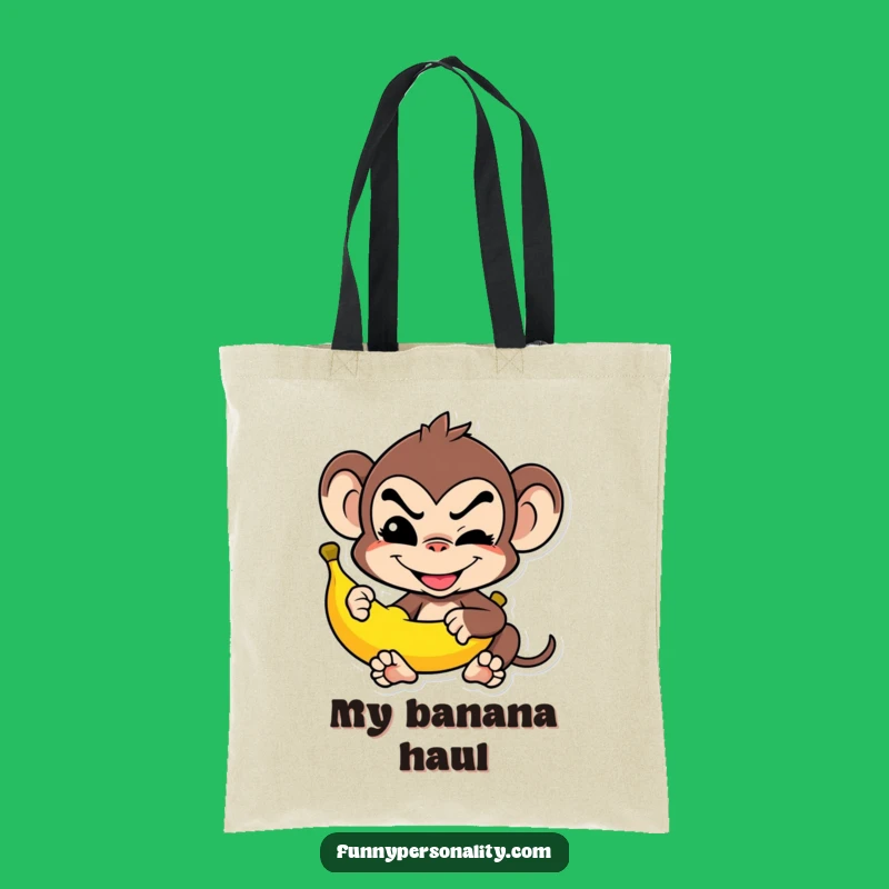 Funny Monkey Banana Tote Bag: Mischievous Style, Practical Funny Gift