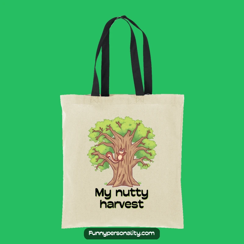 Funny Squirrel Oak Tree Tote Bag: Carry Your Ambition & Laughs